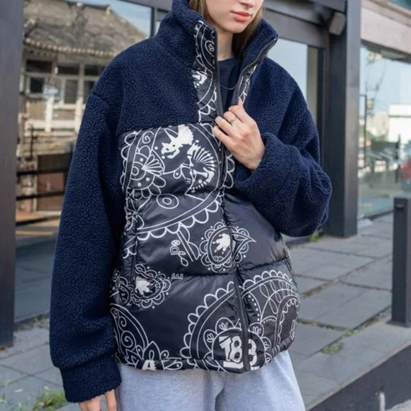 BOHO STYLE COLDBREAK Floral Print Teddy Winter Coat - Picture 2 of 13